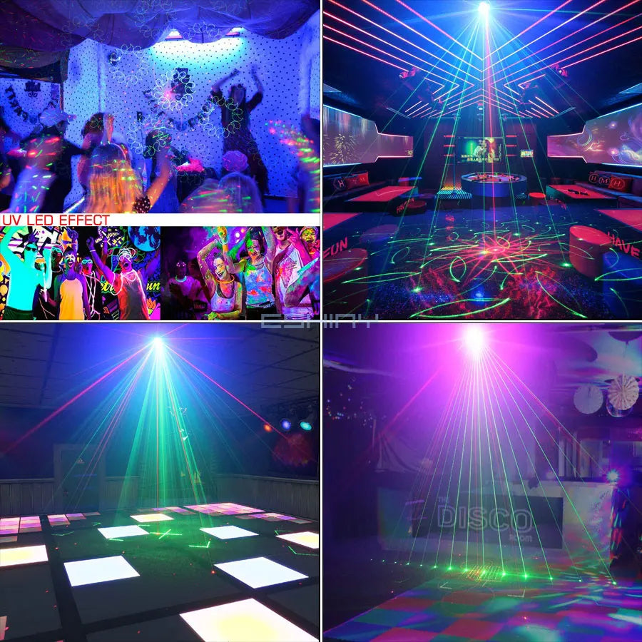 UV LED Stage Disco Light R&G Laser