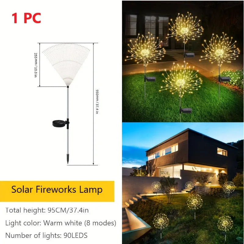 Solar LED Fireworks Fairy Lights