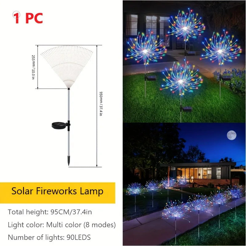 Solar LED Fireworks Fairy Lights