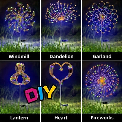 Solar LED Fireworks Fairy Lights