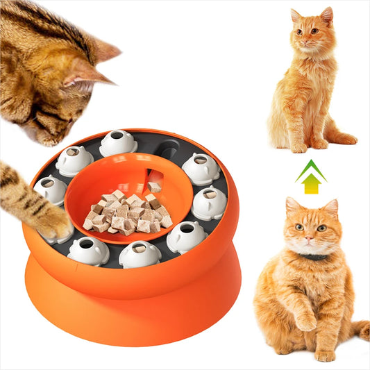 Cat Bowl Puzzle Toy Leak Food Slowly