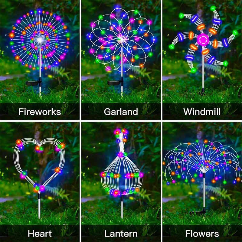 LED Solar Firework Lamp