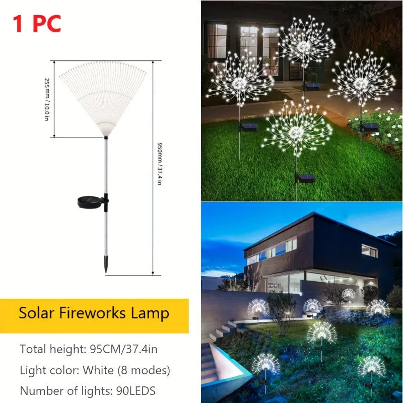 Solar LED Fireworks Fairy Lights