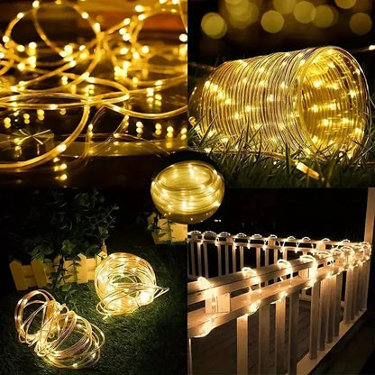 Solar LED Rope Lights Fairy Tube Light