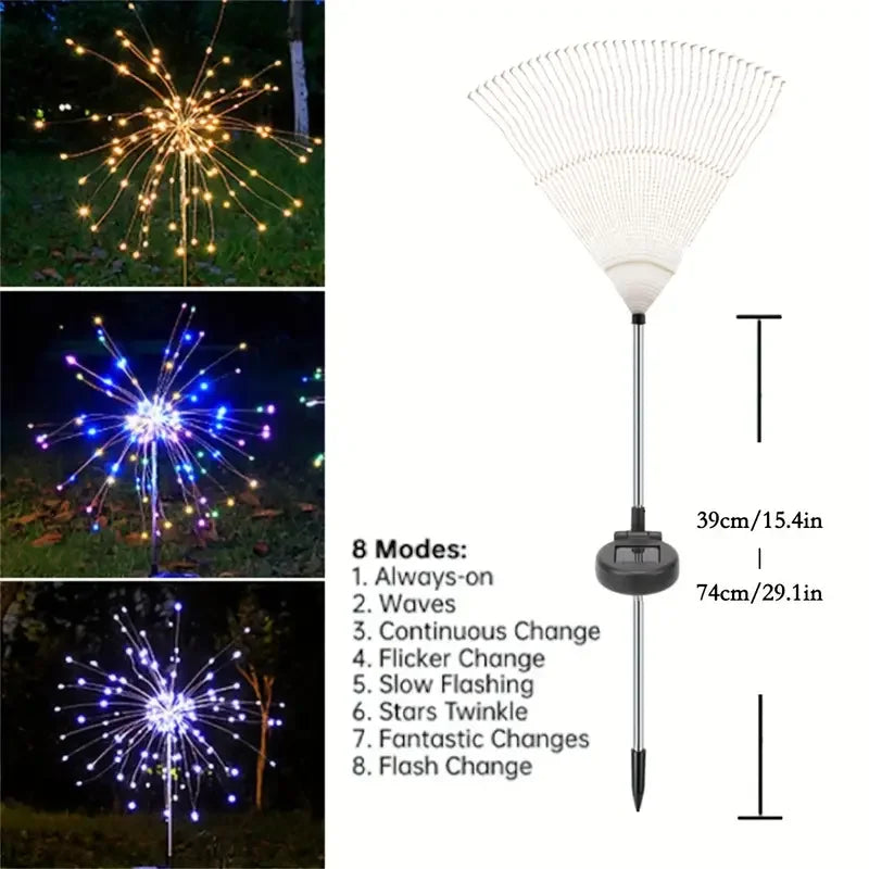 Solar Fireworks Lights