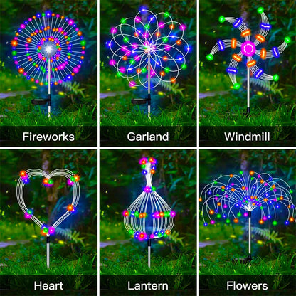 LED Solar Firework Lamp