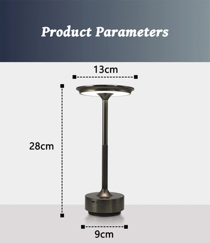 Lampe de table LED rechargeable sans fil rétro tactile