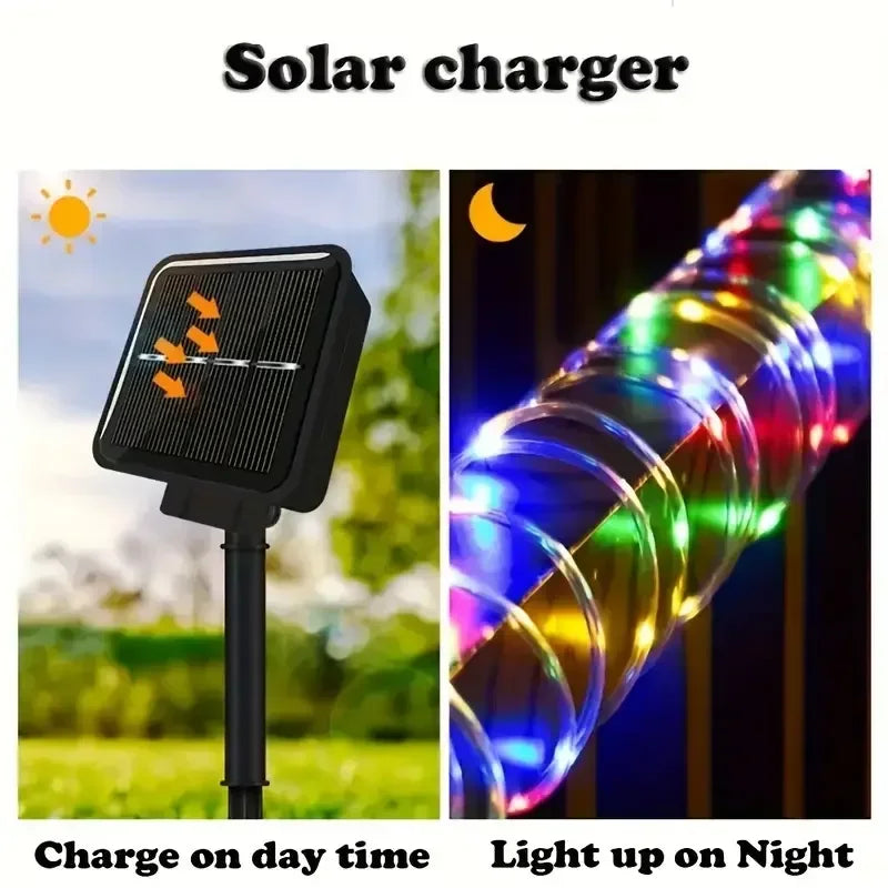 Solar LED Rope Lights Fairy Tube Light