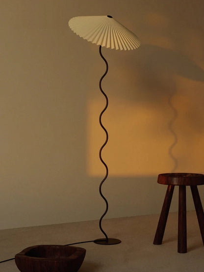 Nordic Minimalist Pleated Fabric Led Floor Lamp