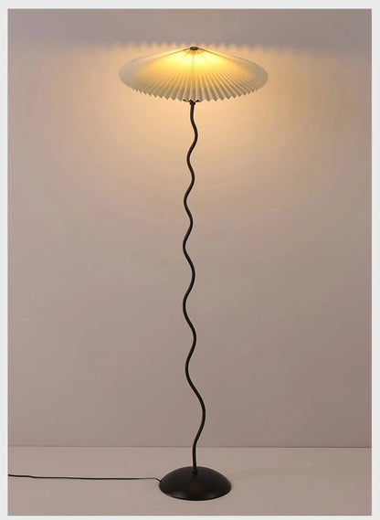 Nordic Minimalist Pleated Fabric Led Floor Lamp